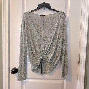 Gray Surplice Sweater
